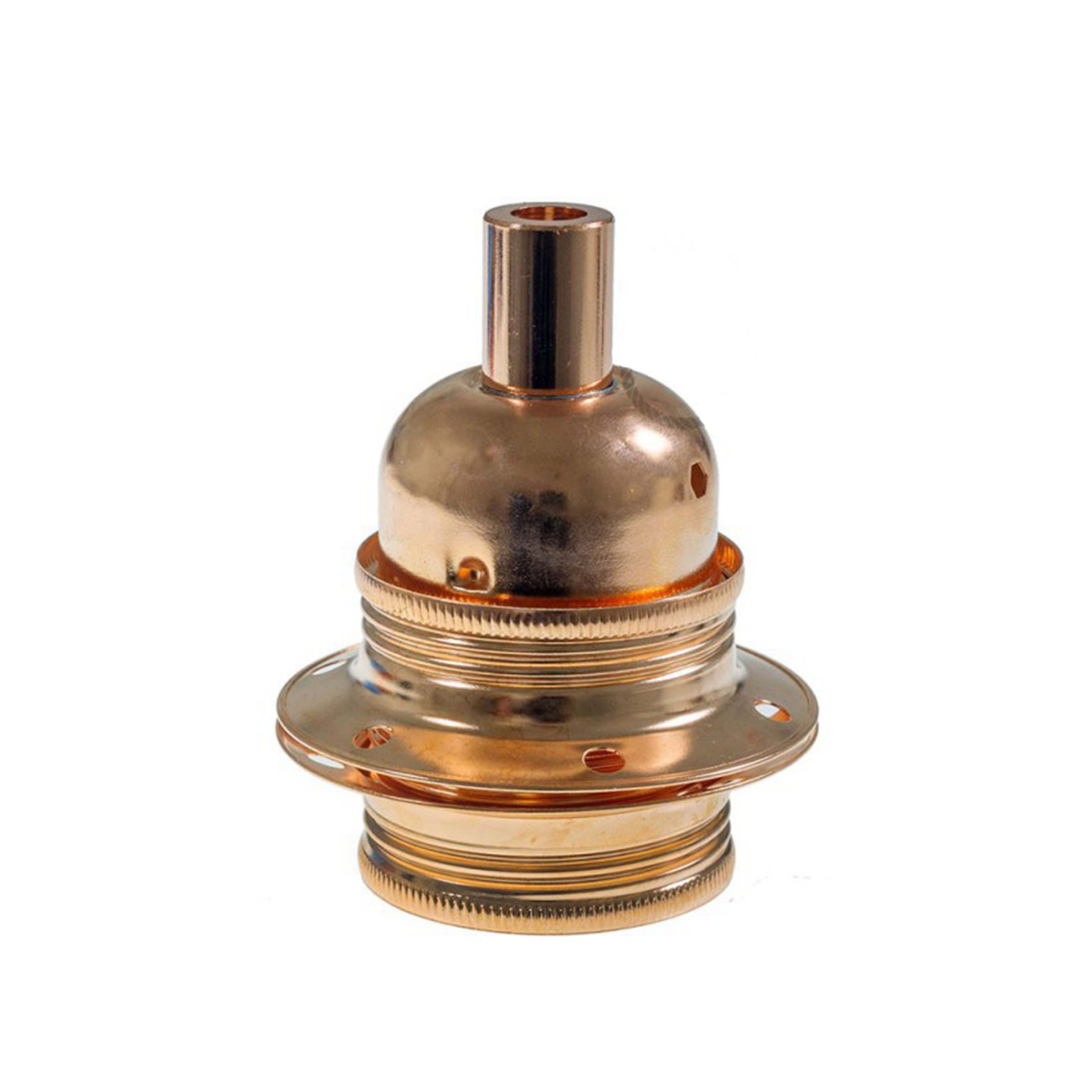 Cylindrical Double Ferrule Metal E27 Lamp Holder Kit - PL27MRATFTERM - Uneeka